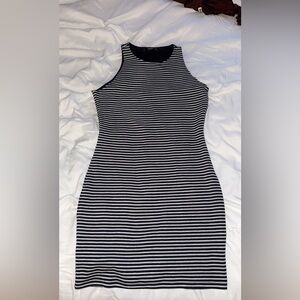 Striped Sleeveless Bodycon Dress